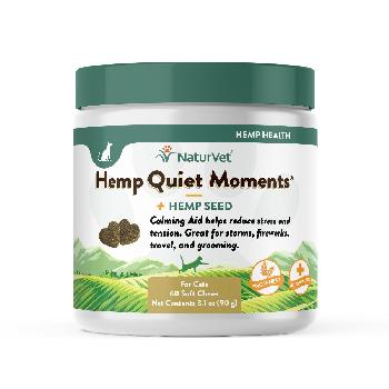 NaturVet Hemp Quiet Moments Cat Soft Chews 60 ct